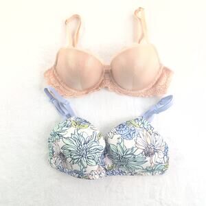 Victoria's Secret / Kindly NWT Bundle (2) Lined T Shirt Bras size 32C